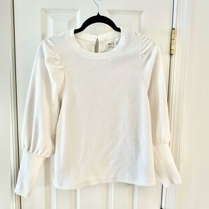 Madewell Textured Cream Top size small
